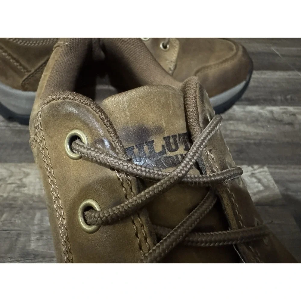 Duluth Trading Co 61512 Men's‎ 10 Wide Brown Wild Boar Oxford Leather Shoes